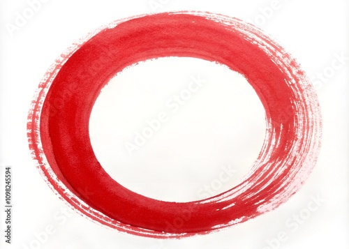 Red Watercolor Circle with Splashes Isolate On Transparent Background Cutout, PNG file, Cutout file