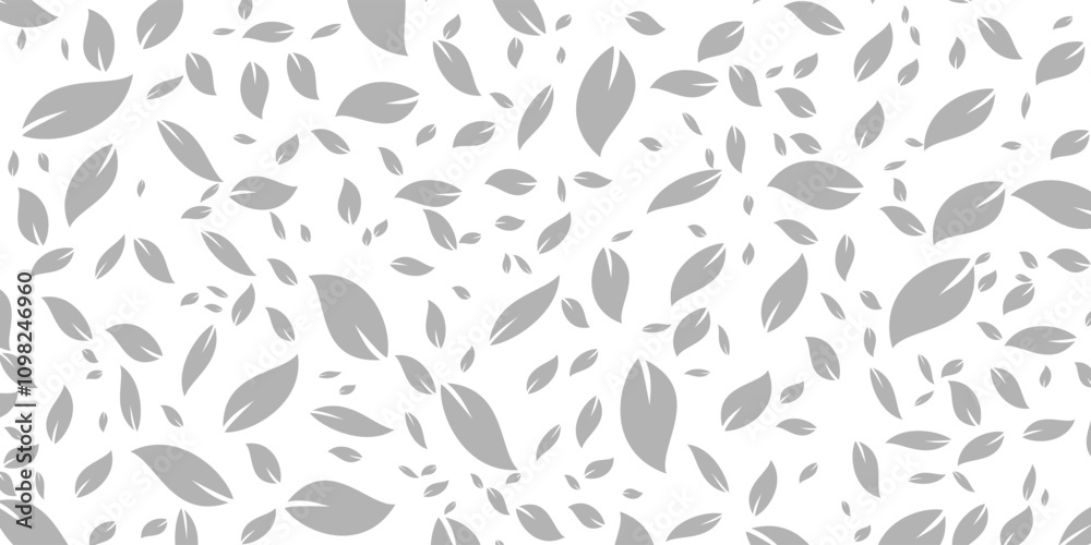 Fototapeta premium tea leaves pattern background. green leaves vector pattern background. Green tea leaf seamless pattern. seamless patterns with green leaves of tea.