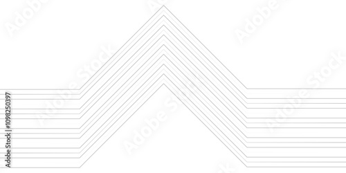 Abstract white and gray color geometric dynamic lines pattern transparent background design.