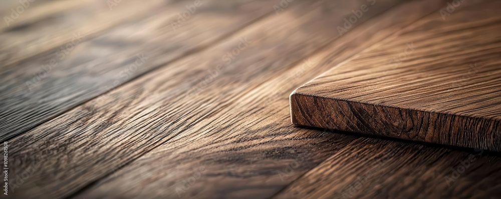 Fototapeta premium A close-up of a wooden surface, showcasing rich textures and natural patterns, ideal for design and decor inspiration.