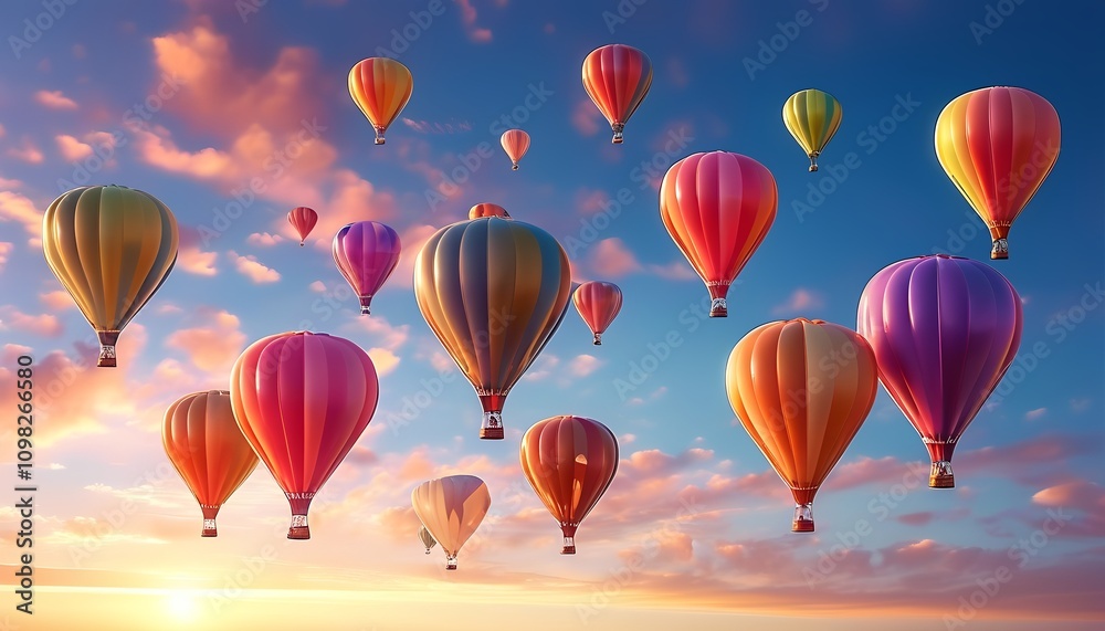 Fototapeta premium hot air balloons in sky
