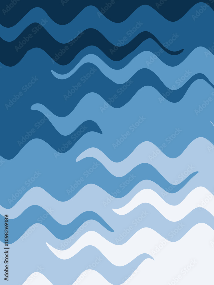 Fototapeta premium Blue abstract background design. Illustration for banner, poster.