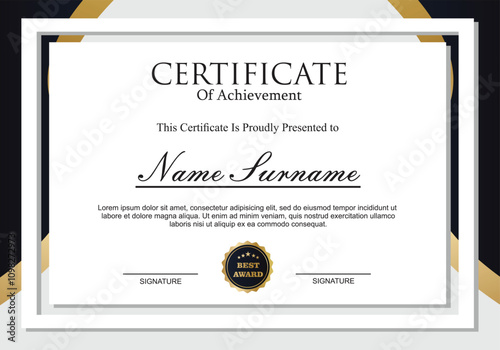 Elegant Certificate Template – Modern Achievement Award Design