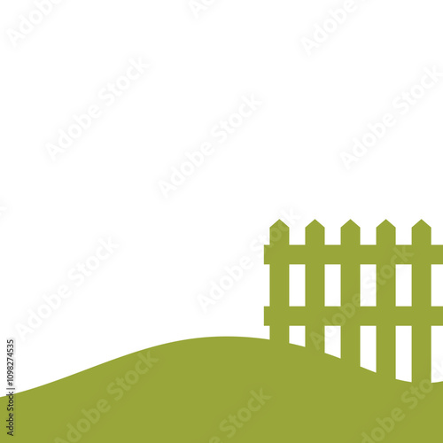 Garden Fence Silhouette