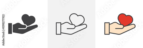 Quality of life icon collection in black and white and colored style
