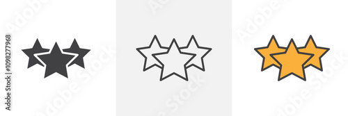 Appreciation icon collection in black and white and colored style