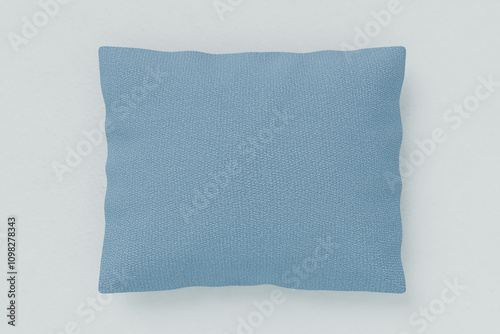 Blank Pillowcase Mockup Square, 3d Rendering isolated on white v11 photo