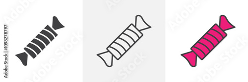 Christmas cracker icon collection in black and white and colored style