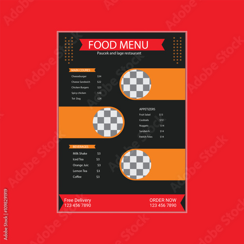 menu restaurants, grilled food Vector restaurant brochure, menu design. Vector template