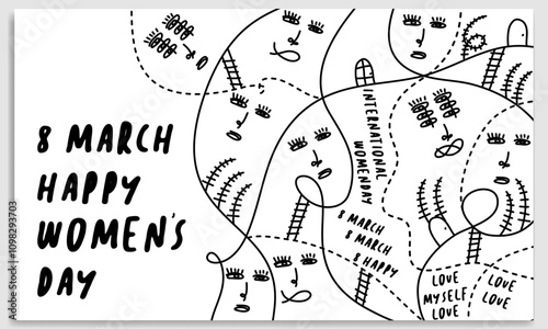 Abstract Background International Women Day Template