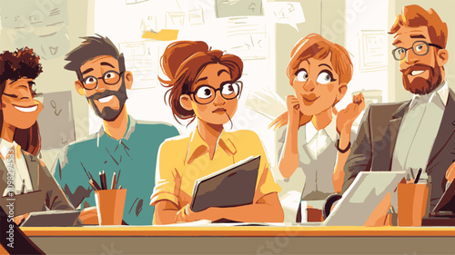 Angry Office Man Navigating Workplace Stress and Managing Emotions Vector flat cartoon 
Art & Illustration