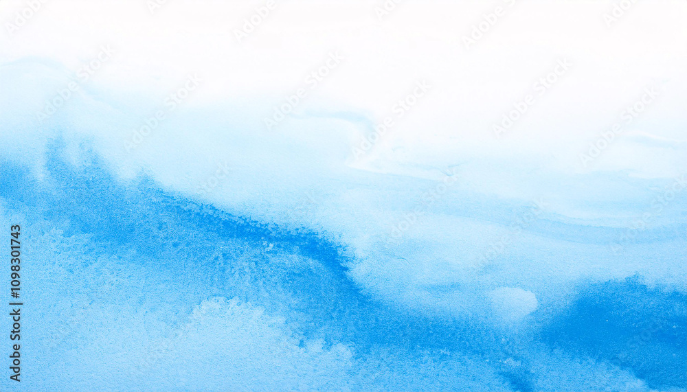 Obraz premium Serene Blue Watercolor Wash Background Texture Abstract Art Design