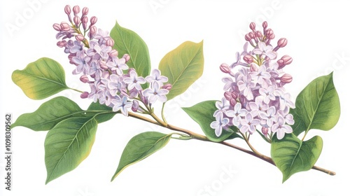 Delicate Lilac Blooms in Springtime photo