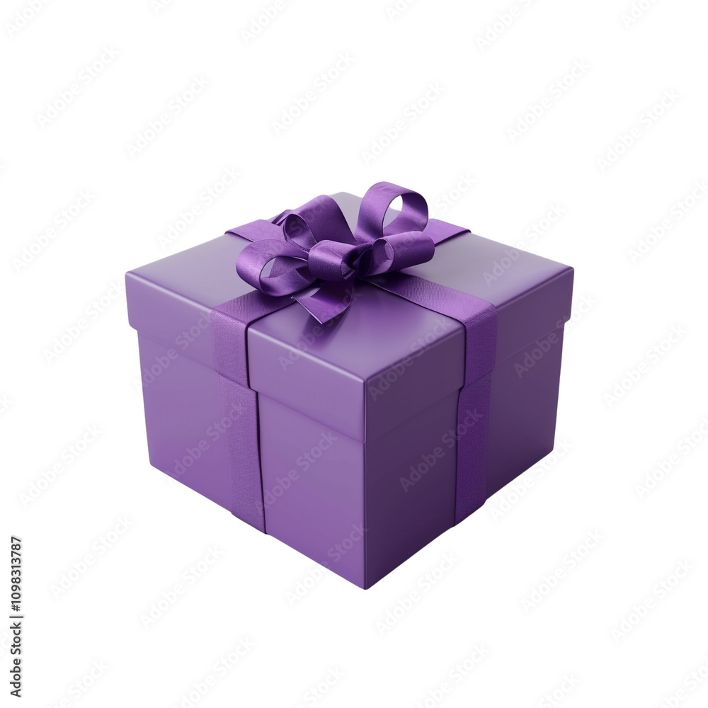 Obraz premium Purple Gift Box with Bow