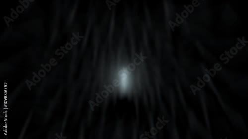 Light at the end of an abstract dark tunnel, seamless looping animation in 4K Ultra HD ProRes 422