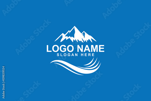 Mountain vintage icon logo design nature landscape symbol template business vector.