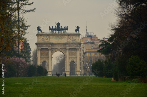 The city of Milan, Italy photo