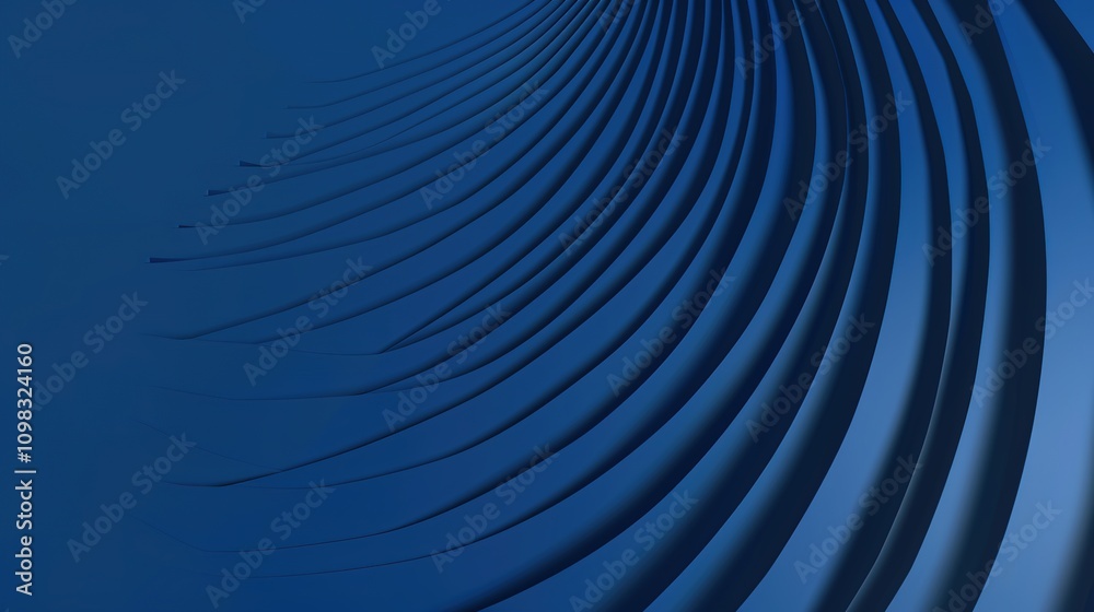 Obraz premium Blue Gradient 3D Wave - an immersive and modern abstract visual. The flowing shapes and gradient tones create a dynamic and stylish backdrop.