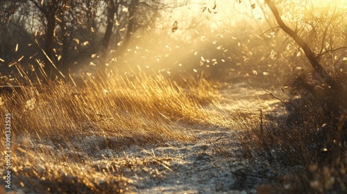 dry grass sun rays background wind nature landscape freedom concept