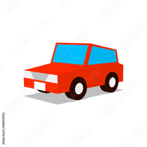 シンプルな3D車両イラスト 01