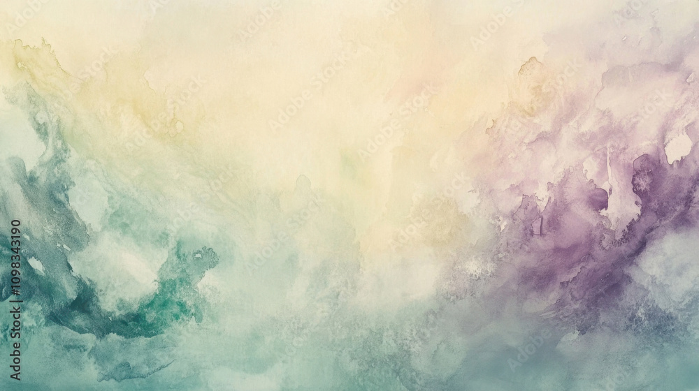 Naklejka premium Plain watercolor background of large washes in neutral colors for graphic design or wallpaper.