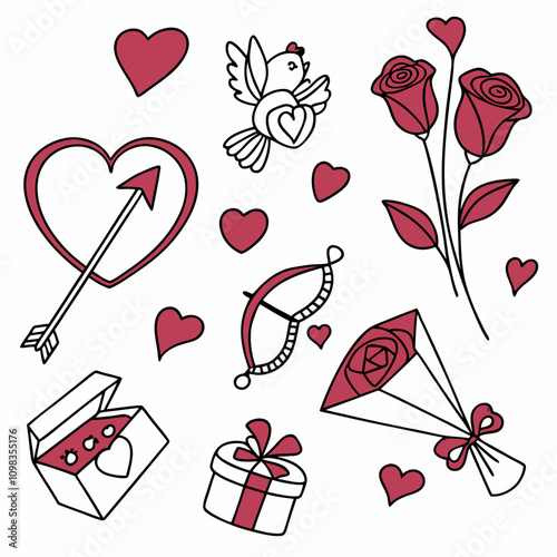 Valentine's Day Love Icons Vector Collection