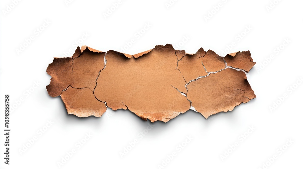 Obraz premium Ripped Torn Paper Edges on White Background - Grunge Texture for Design Projects
