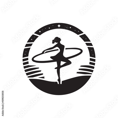 Hula Hoop vector design symbol illustration.