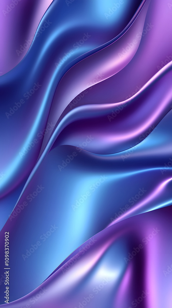 Fototapeta premium Colorful blue and purple light waves abstract background