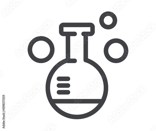 Chemistry laboratory test tubes isolated concept. Vector flat graphic design illustration