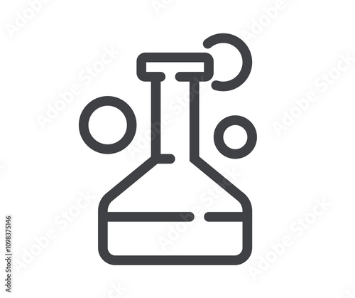 Chemistry laboratory test tubes isolated concept. Vector flat graphic design illustration