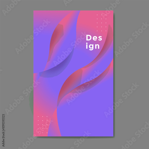 Creative color pastel of poster postcard design background vector template