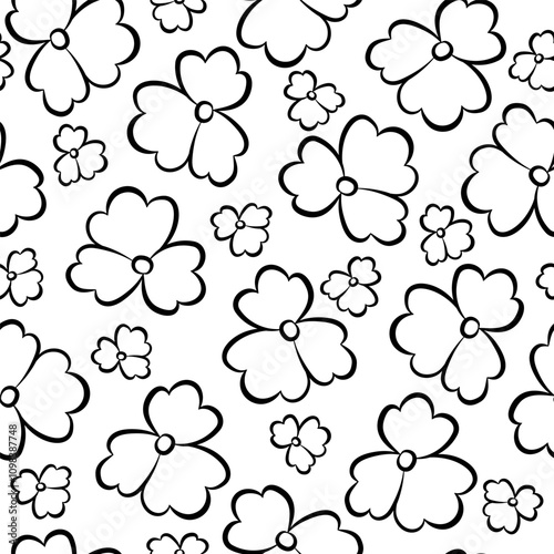 Seamless Simple Floral Pattern