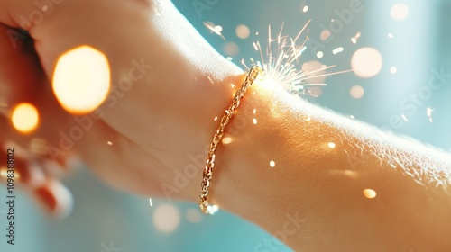 Trendy Permanent Gold Bracelet Welding on Wrist