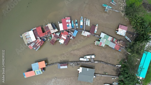 Bintulu, Malaysia - November 23, 2024: The Tanjung Batu Beach of Bintulu photo