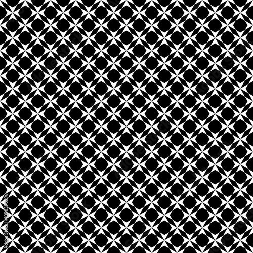 Seamless geometric pattern. Black and white figures