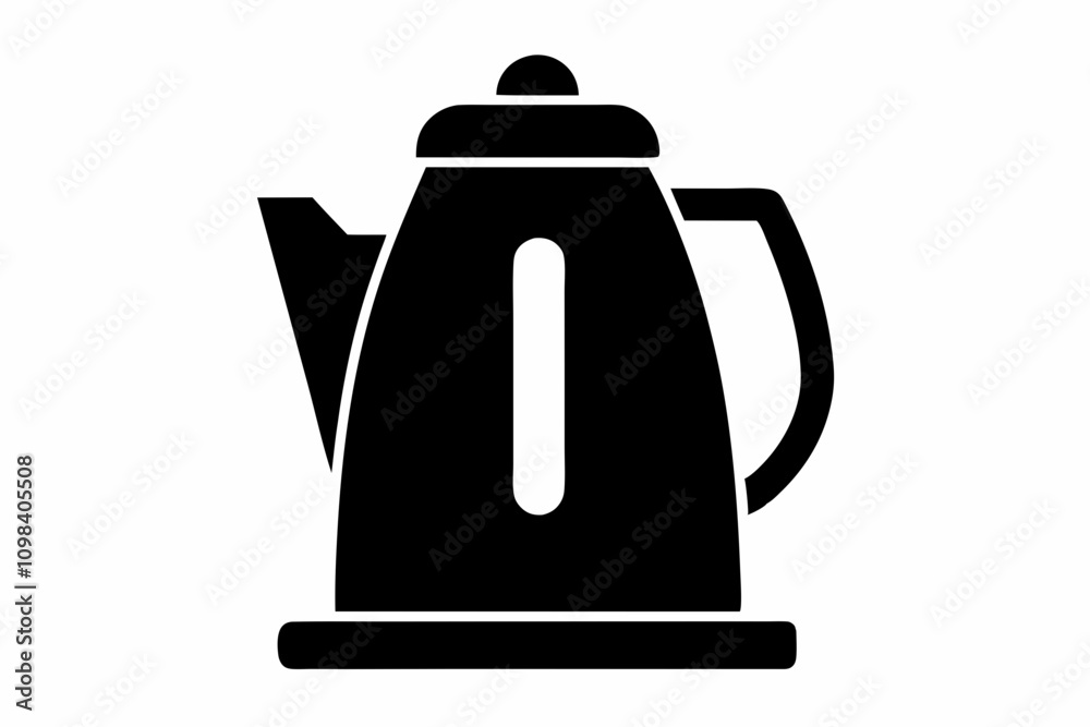 Obraz premium Electric kettle silhouette vector, kettle icon vector