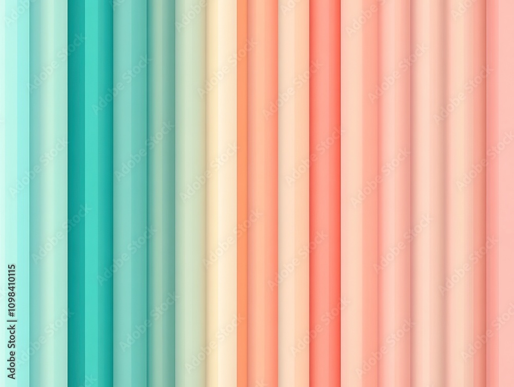 Obraz premium Colorful wavy abstract design in pastel tones.