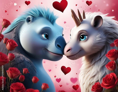 Unique Animal Valentines: Romantic and Artistic Designs photo