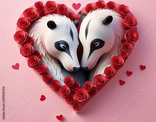 Unique Animal Valentines: Romantic and Artistic Designs photo