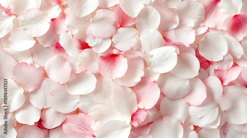 Fototapeta premium A close-up of delicate pink and white flower petals creating a soft, romantic texture.
