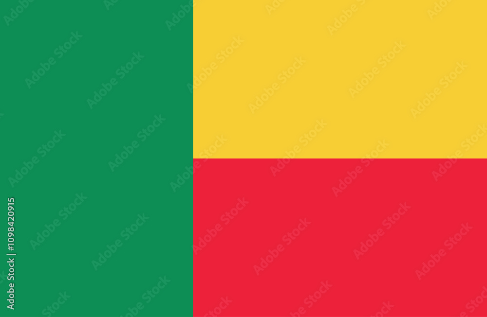 Fototapeta premium Vector Benin National Flag icon. Flag design of Benin.