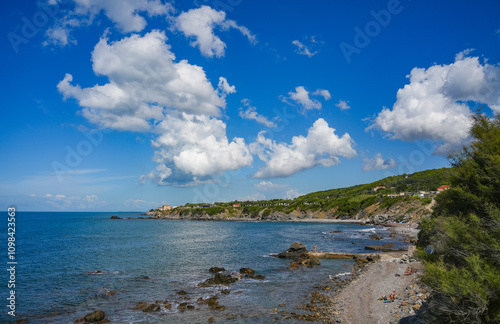 Wallpaper Mural Summer seaside landscape near Livorno, Tuscany, Italy, Europe	 Torontodigital.ca