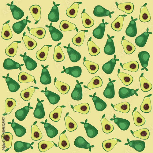 heterogeneous background of avocado halves