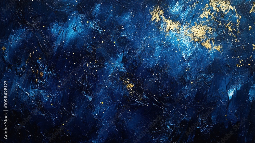 Fototapeta premium Starry night sky with bright twinkling stars.