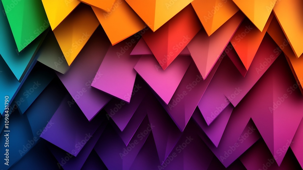 Obraz premium Abstract rainbow geometric pattern.