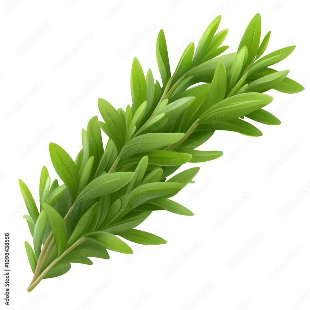 Obraz premium Freshly picked rosemary sprig ready for cooking or seasoning dishes at home