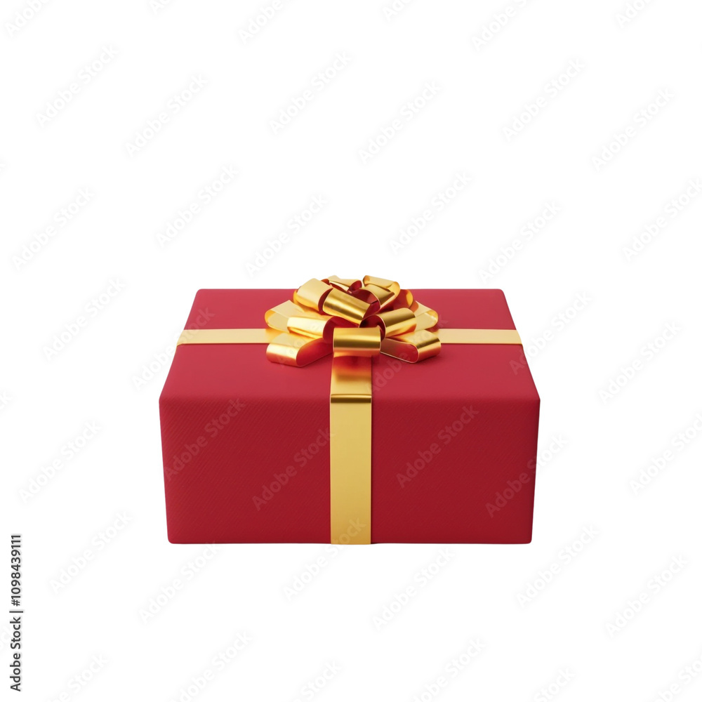 Obraz premium Red Gift Box with Golden Bow