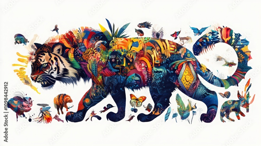 Fototapeta premium set of animals