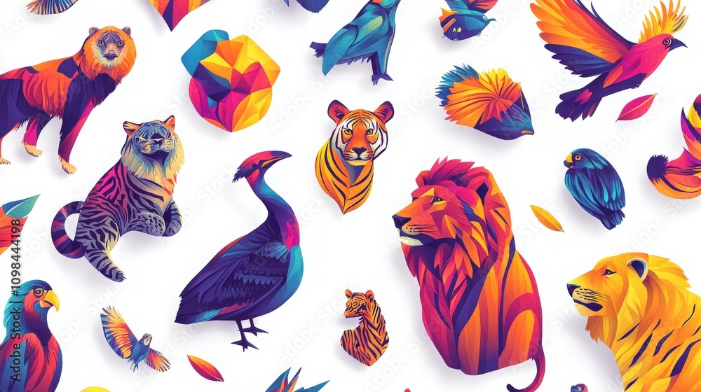 Obraz premium set of animals